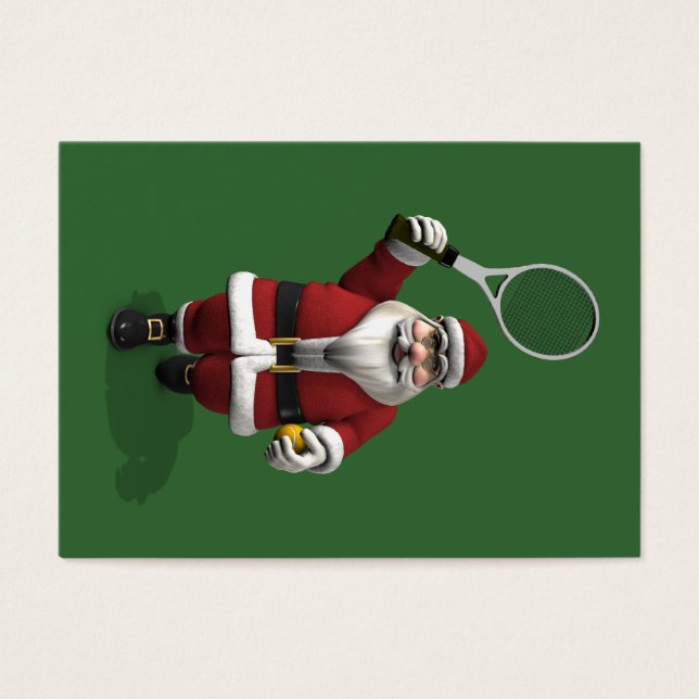 Santa Claus Tennis spielen (Vorderseite)