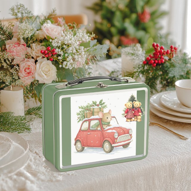 Santa Claus the mouse carries presenMetal Lunchbox (Von Creator hochgeladen)