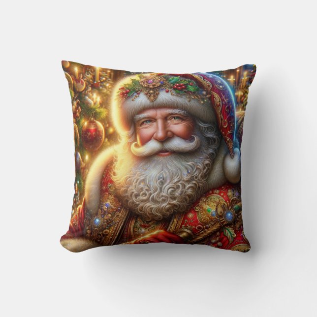 Santa Claus Throw Pillow Kissen (Vorderseite)