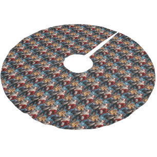 Santa Claus Tree Skirt Polyester Weihnachtsbaumdecke