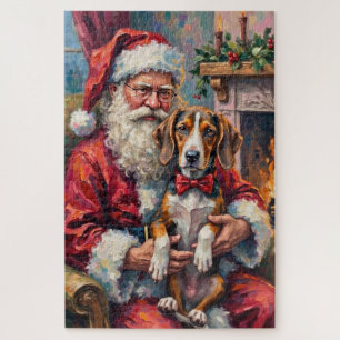Santa Claus Treeing Walker Coonhound Weihnachtskun Puzzle