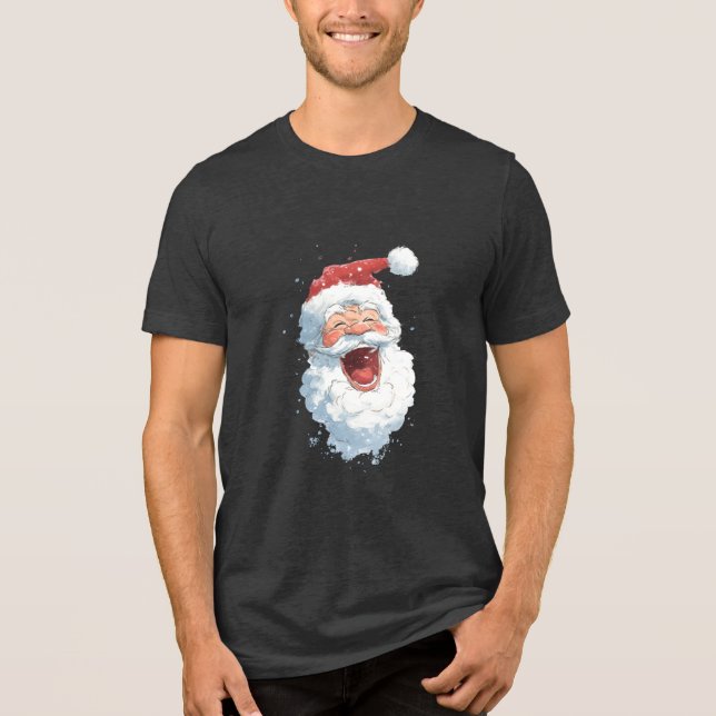 Santa Claus  Tri-Blend Shirt (Vorderseite)