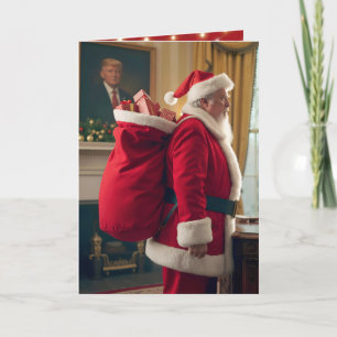 Santa Claus Trump im Oval Office Karte