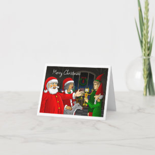 Santa Claus und Mrs. Claus Weihnachtswerkstatt Feiertagskarte