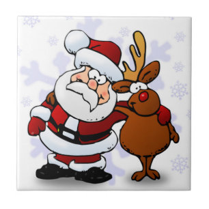 SANTA CLAUS UND RUDOLPH FLIESE