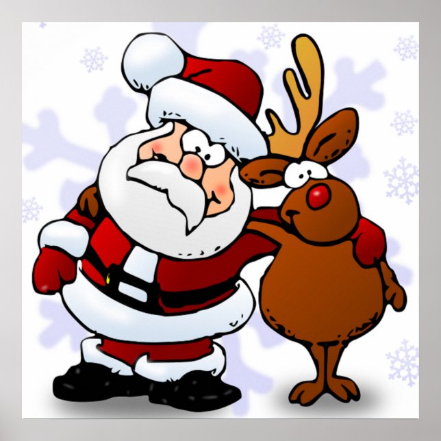 SANTA CLAUS UND RUDOLPH POSTER (Vorne)