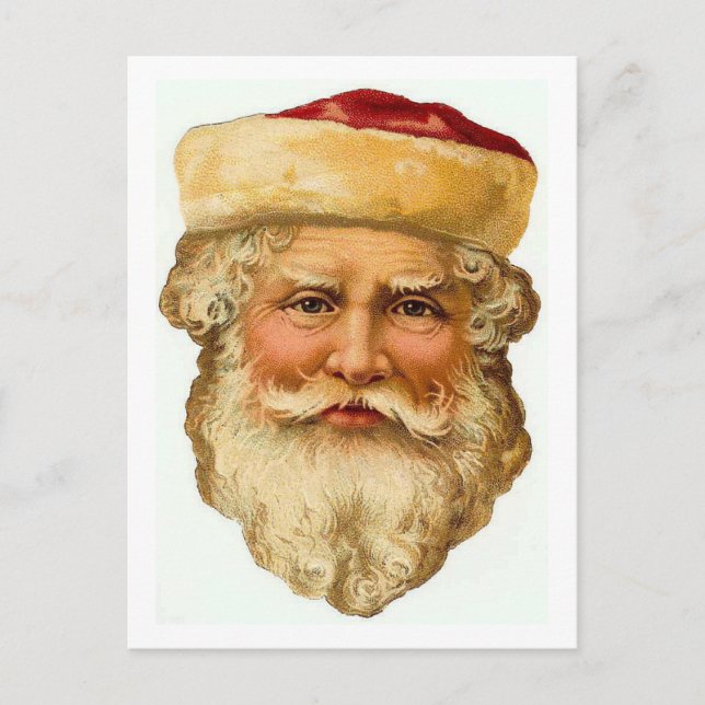 Santa Claus Vintag Card Feiertagspostkarte (Vorderseite)