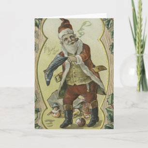 Santa Claus Vintag Illustration Karte