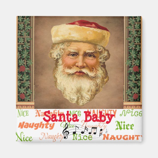 Santa Claus Vintag Magnet (Vorne)