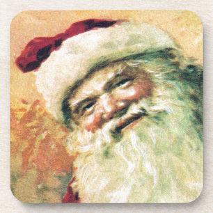 Santa Claus Vintage Weihnachten Getränkeuntersetzer