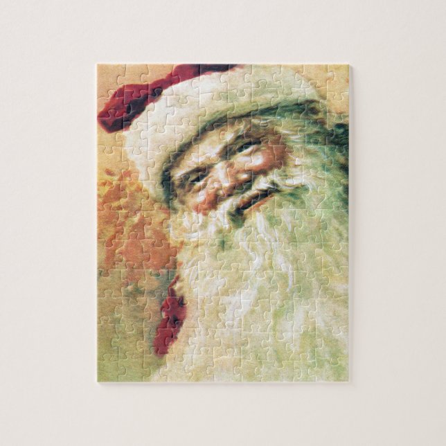 Santa Claus Vintage Weihnachten Puzzle (Vertikal)