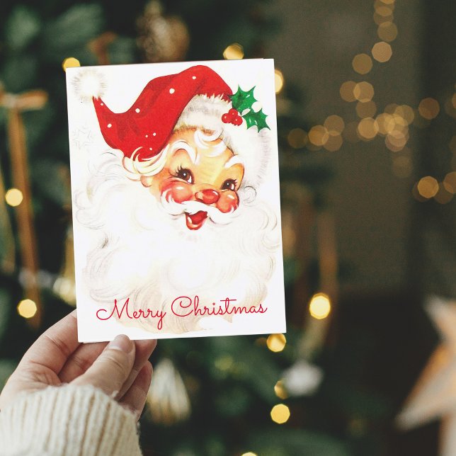 Santa Claus Vintage Weihnachtsfeiertag Postkarte (Merry Christmas from Santa)