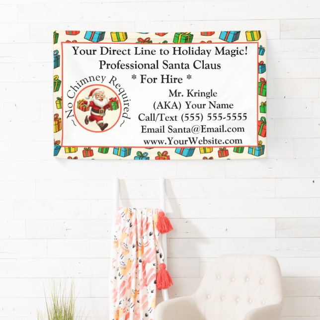 Santa Claus Visitenkarte Banner Holiday Magie (Insitu)