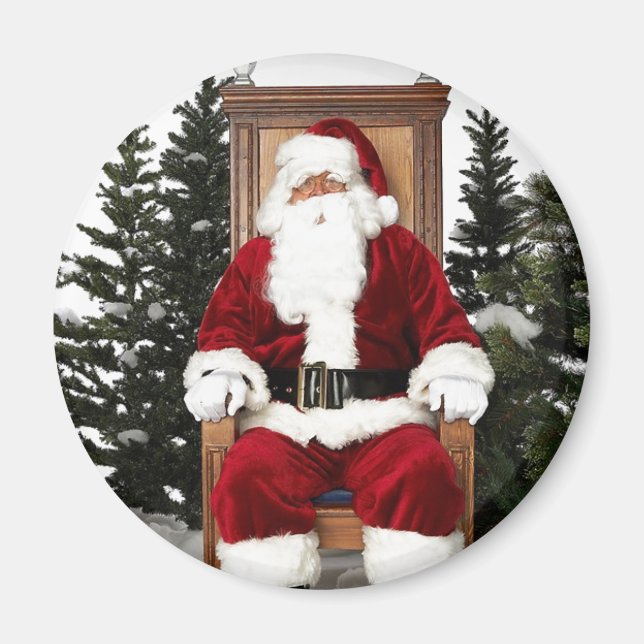 Santa Claus Vorsitzender Magnet (Vorne)