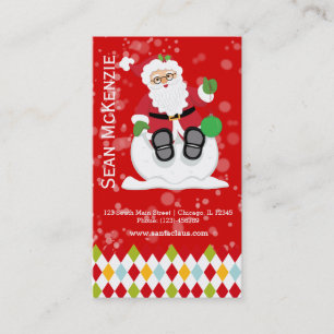 Santa Claus * wählen Sie die Hintergrundfarbe Visitenkarte
