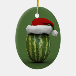 Santa Claus Watermelon Keramikornament