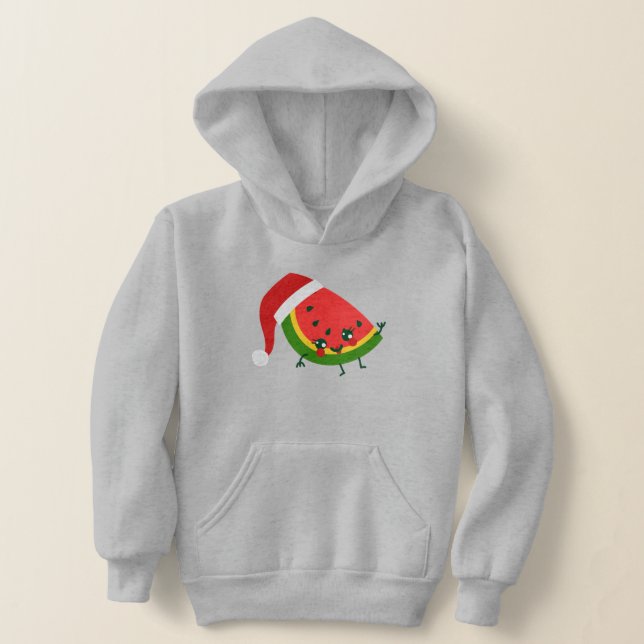 Santa claus watermelon rosa Weihnachten Hoodie (Ablage )
