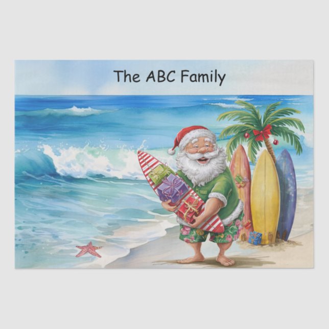 SANTA CLAUS Weihnachten im Juli Seidenpapier (Vorderseite)