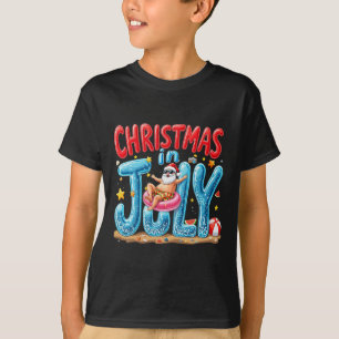 Santa Claus Weihnachten im Juli Sommer Stimmung St T-Shirt