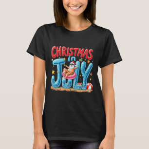 Santa Claus Weihnachten im Juli Sommer Stimmung St T-Shirt