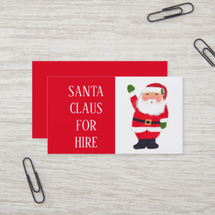 Santa Claus Weihnachten Rot Miete Schlitten Profi Visitenkarte