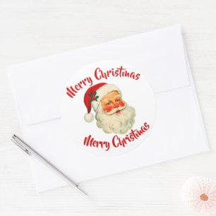 Santa Claus Weihnachten Runder Aufkleber