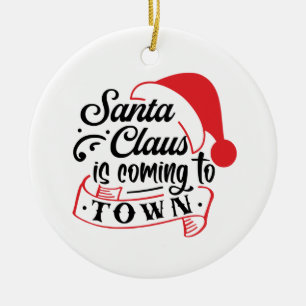 Santa Claus Weihnachtsbaum Schmuck Keramik Ornament