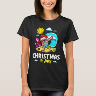 Santa Claus Weihnachtsfeier im Juli Sommer V T-Shirt