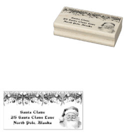 Santa Claus Weihnachtsgarlande Nordpol  Gummistempel