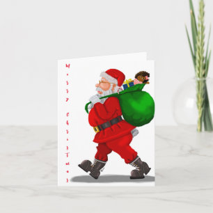 Santa Claus Weihnachtskarte Karte