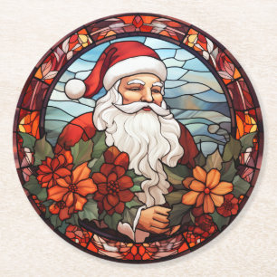 Santa Claus Weihnachtsset mit 6 Teilen Runder Pappuntersetzer
