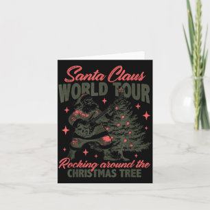 Santa Claus Welt-Tour Rocking Around The Weihnacht Karte