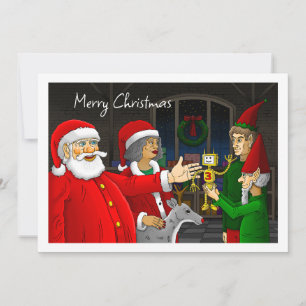 Santa Claus-Werkstatt-Weihnachtskarte Feiertagskarte