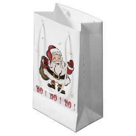 Santa Claus White Small Geschenktasche Kleine Geschenktüte
