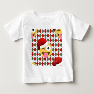 santa claus wink emoji baby t-shirt