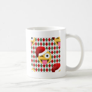 santa claus wink emoji tasse