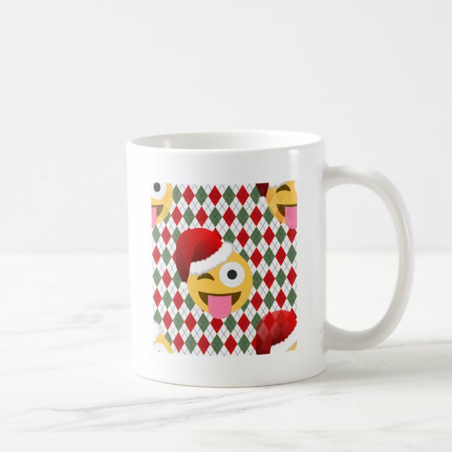 santa claus wink emoji tasse (Rechts)