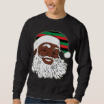 Santa Claus Winking Christmas Pan Afrikanischer Fl Sweatshirt<br><div class="desc">Santa Claus Winking Christmas Pan Afrikanische Flagge Hat Black</div>