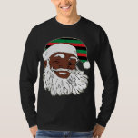 Santa Claus Winking Christmas Pan Afrikanischer Fl T-Shirt<br><div class="desc">Santa Claus Winking Christmas Pan Afrikanische Flagge Hat Black</div>