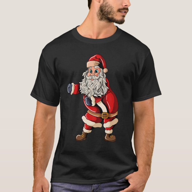 Santa Claus with Christmashat Floss Dance on Chris T-Shirt (Vorderseite)