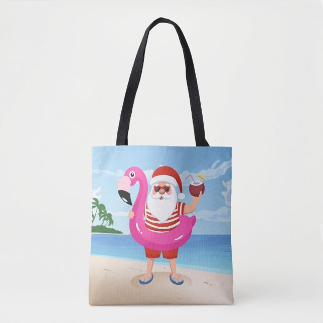 Santa Claus with flamingo inflatable ring (Vorderseite)