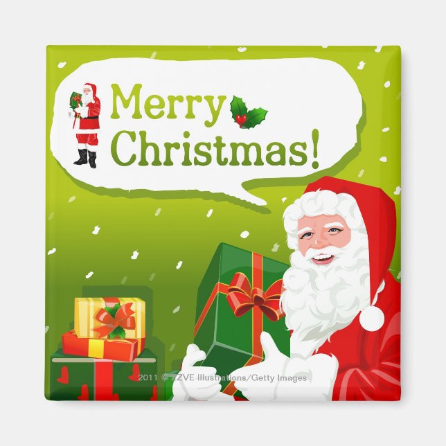 Santa Claus with Ohrfeigen Magnet (Vorne)