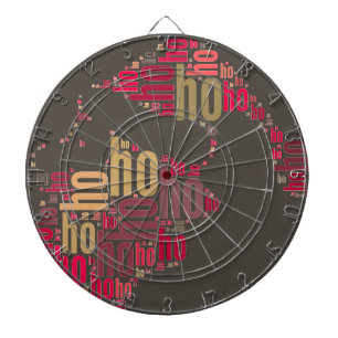 Santa Claus wordcloud Ho Ho Ho Dartscheibe
