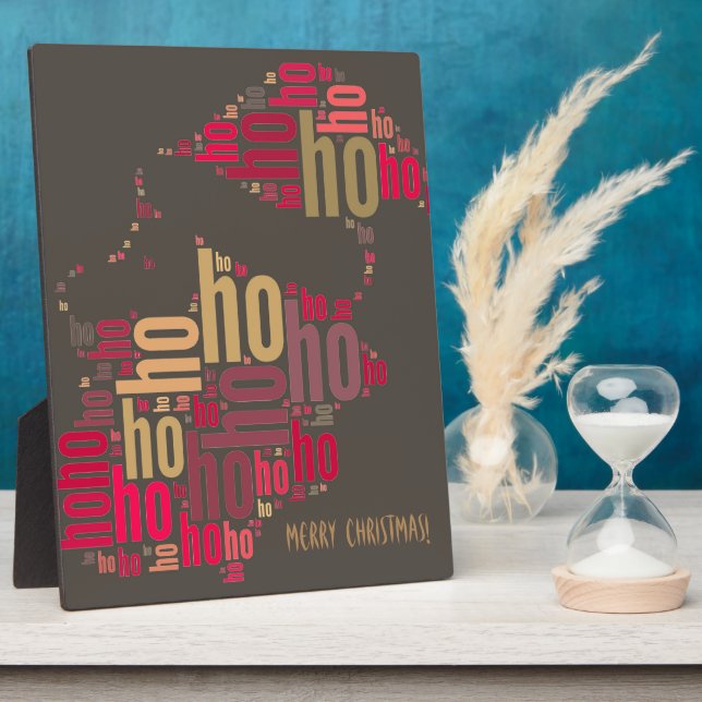 Santa Claus wordcloud Ho Ho Ho Fotoplatte (Seite)