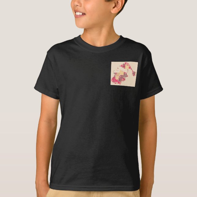 Santa Claus wordcloud Ho Ho Ho T-Shirt (Vorderseite)