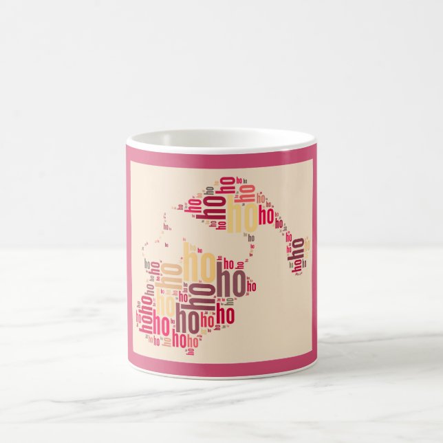 Santa Claus wordcloud Ho Ho Ho Tasse (Mittel)