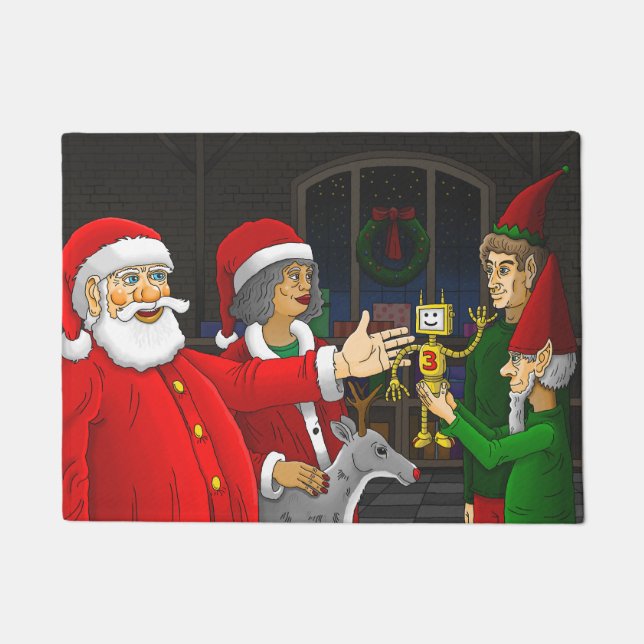 Santa Claus Workshop Fußmatte (Vorderseite)