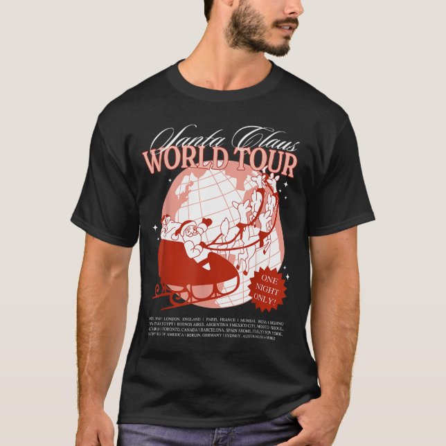 Santa Claus World Tour Christmas Xmas Holiday Paja T-Shirt (Vorderseite)