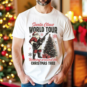 Santa Claus World Tour Retro Weihnachten T-Shirt