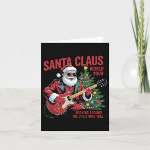 Santa Claus World Tour Rocking Around The Christma Karte